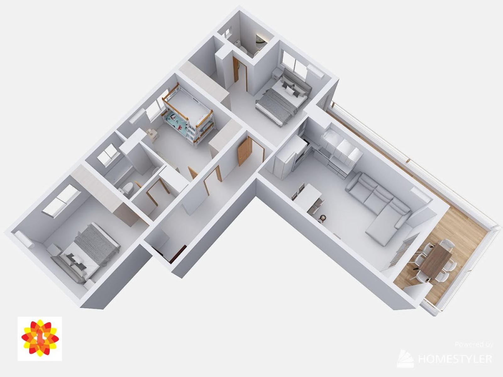 Colorful Sea View Apartment ساراندا المظهر الخارجي الصورة